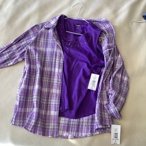 Women’s purple two top set